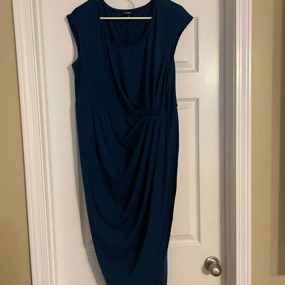 Torrid teal asymmetrical dress size 0